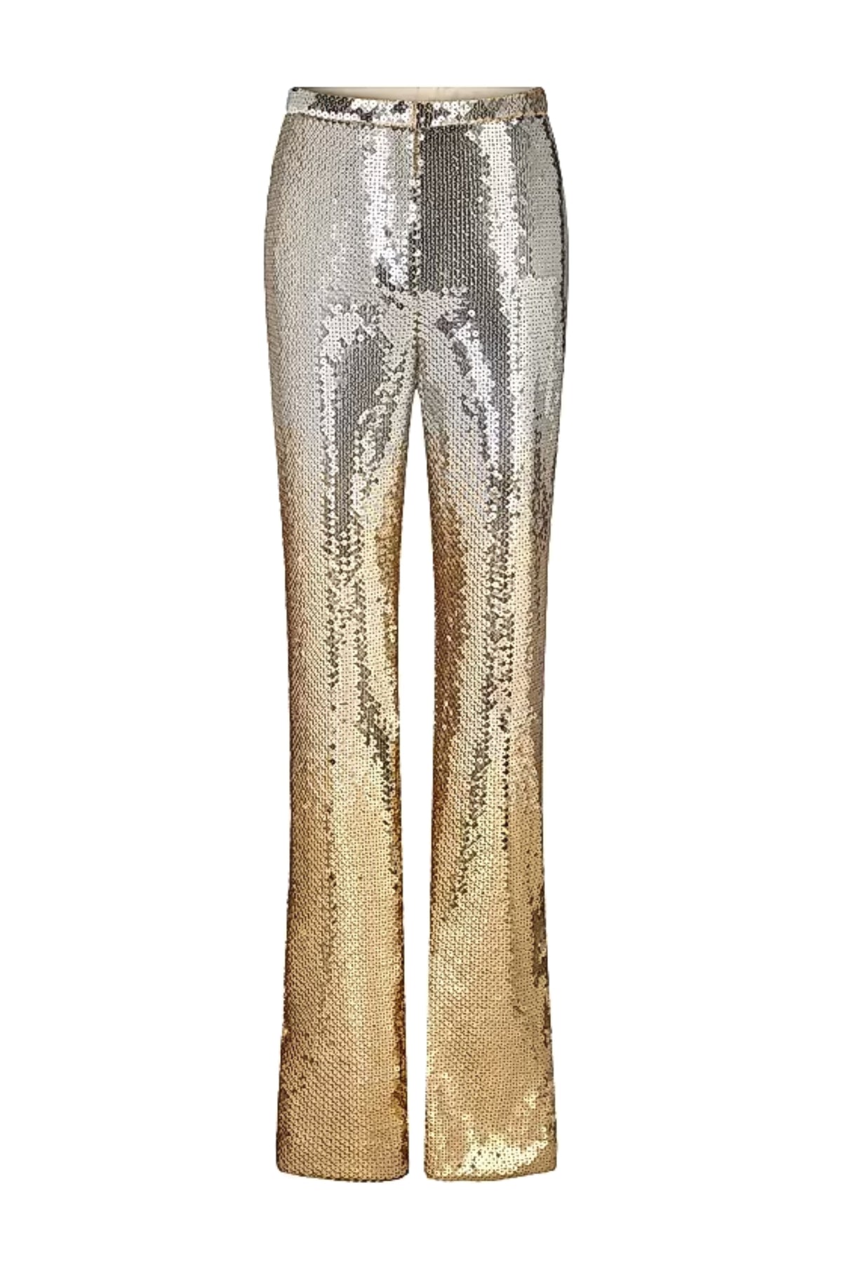 Pantalon cigarette à poches en paillettes - Gold & Silver