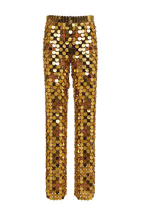 Pantalon brillant à disques - Gold
