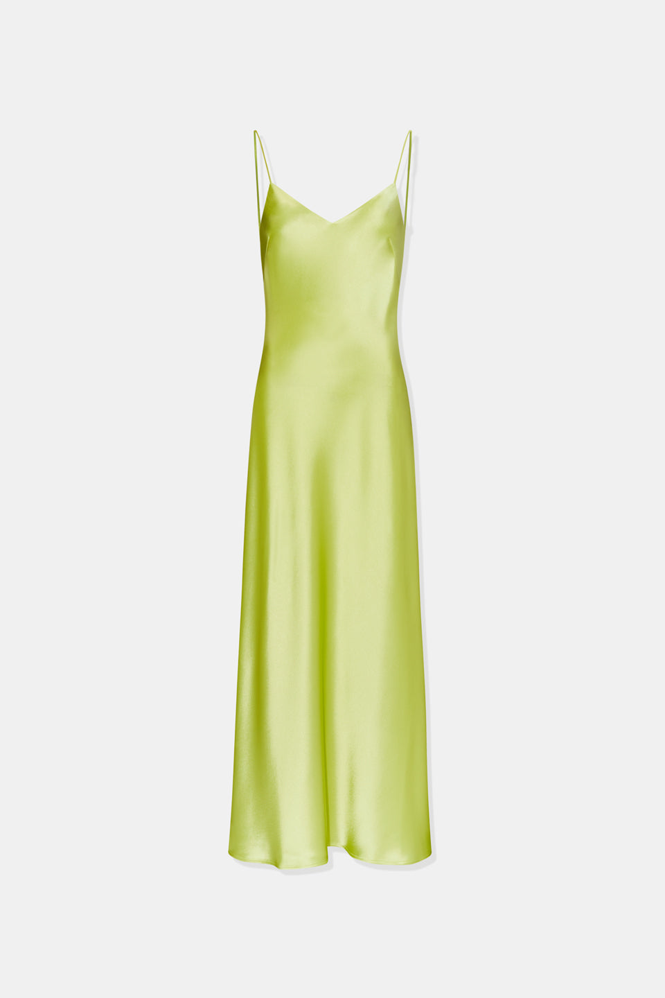 Robe à encolure V et coupe croisée - Lime