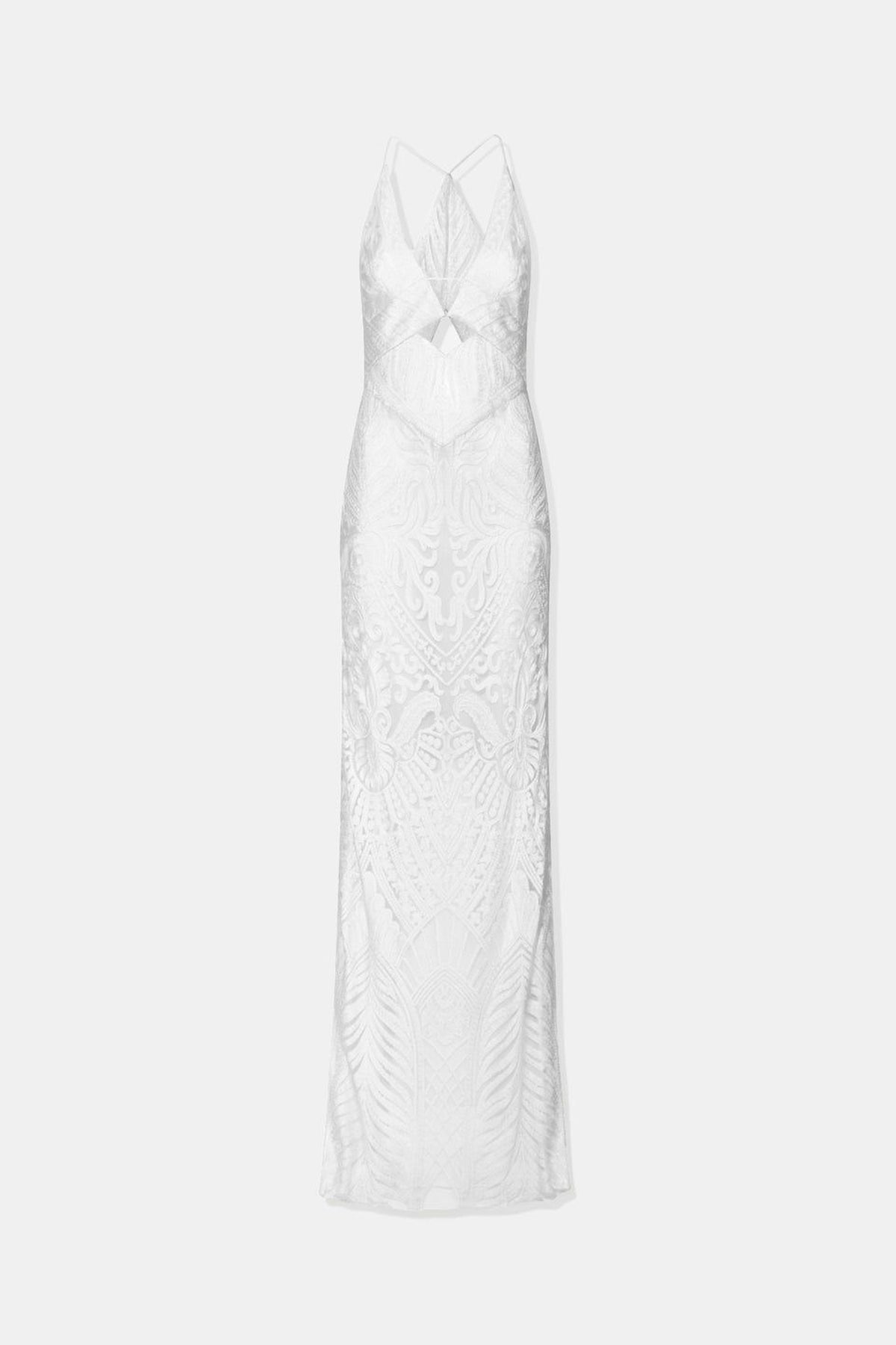Borghese Cut Out Gown - Offwhite