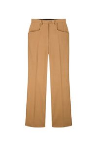 Pantalon Valentin coupe droite en laine - Camel