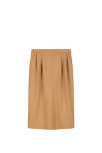 Jupe Pencil coupe crayon en laine - Camel