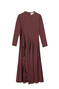 Robe Malou à volants - Burgundy