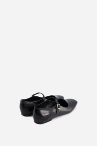 Ballerines Mary en cuir - Black