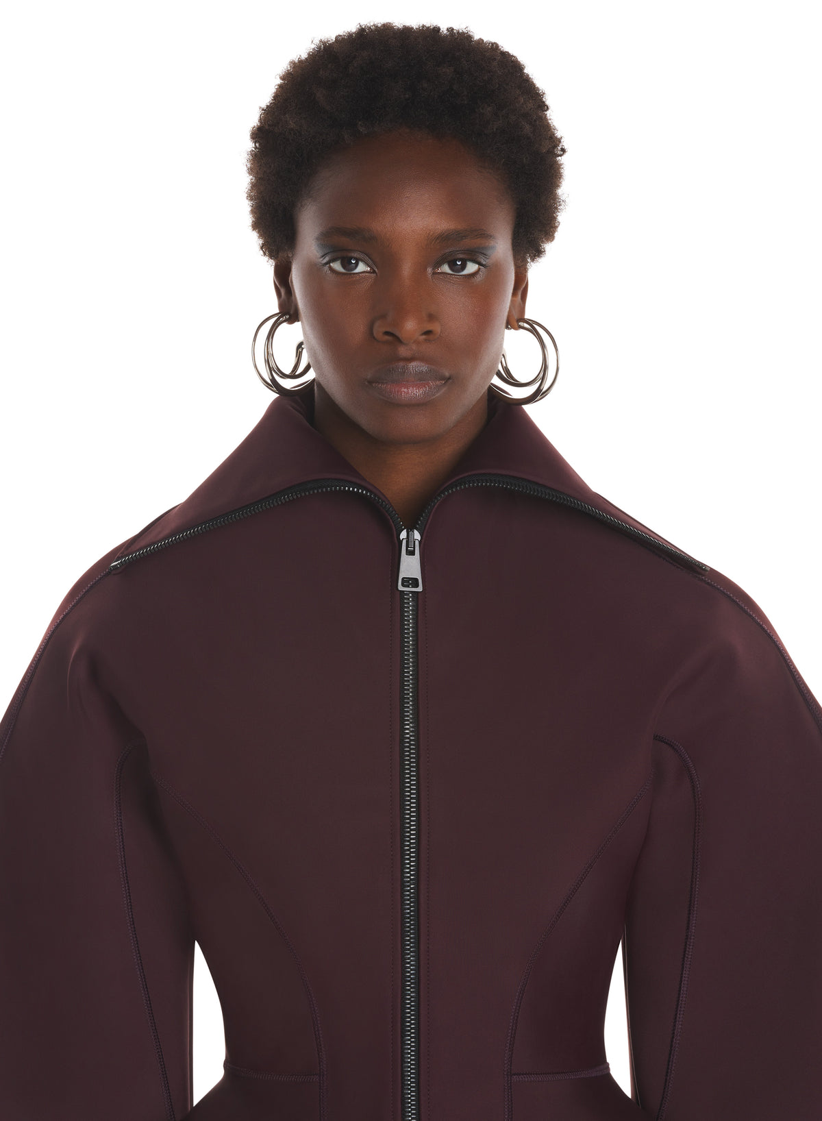 Veste en néoprène à effet corset - Dark Raisin