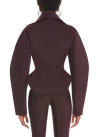 Veste en néoprène à effet corset - Dark Raisin