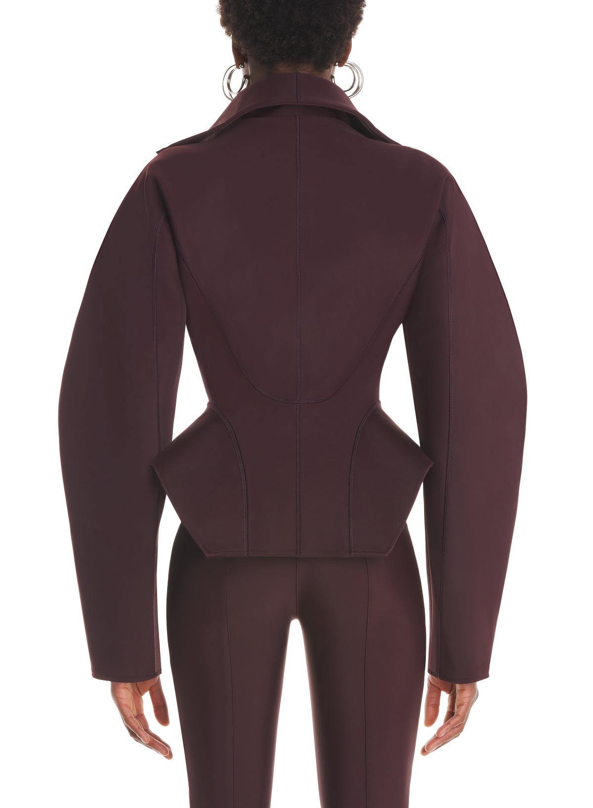 Veste en néoprène à effet corset - Dark Raisin