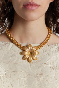 GOLD ELIZABETH CHAIN LILIUM Collier à chaîne simple plaqué or