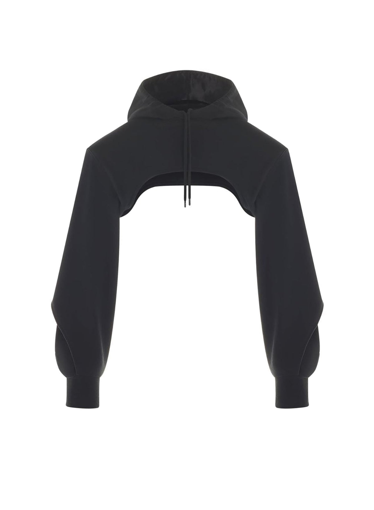 BLACK // black cropped hoodie