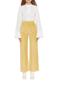 WHEAT YOSHI VELVET 2 pantalon à volants en velours