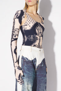 Body Tattoo Héraldique - Nude & Navy