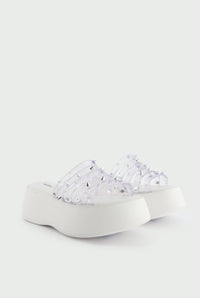 Mules à plateforme Flower JPG x Melissa 55 - White