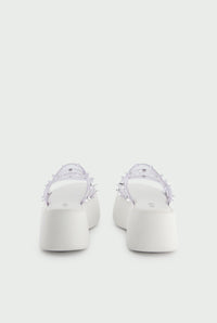 Mules à plateforme Flower JPG x Melissa 55 - White