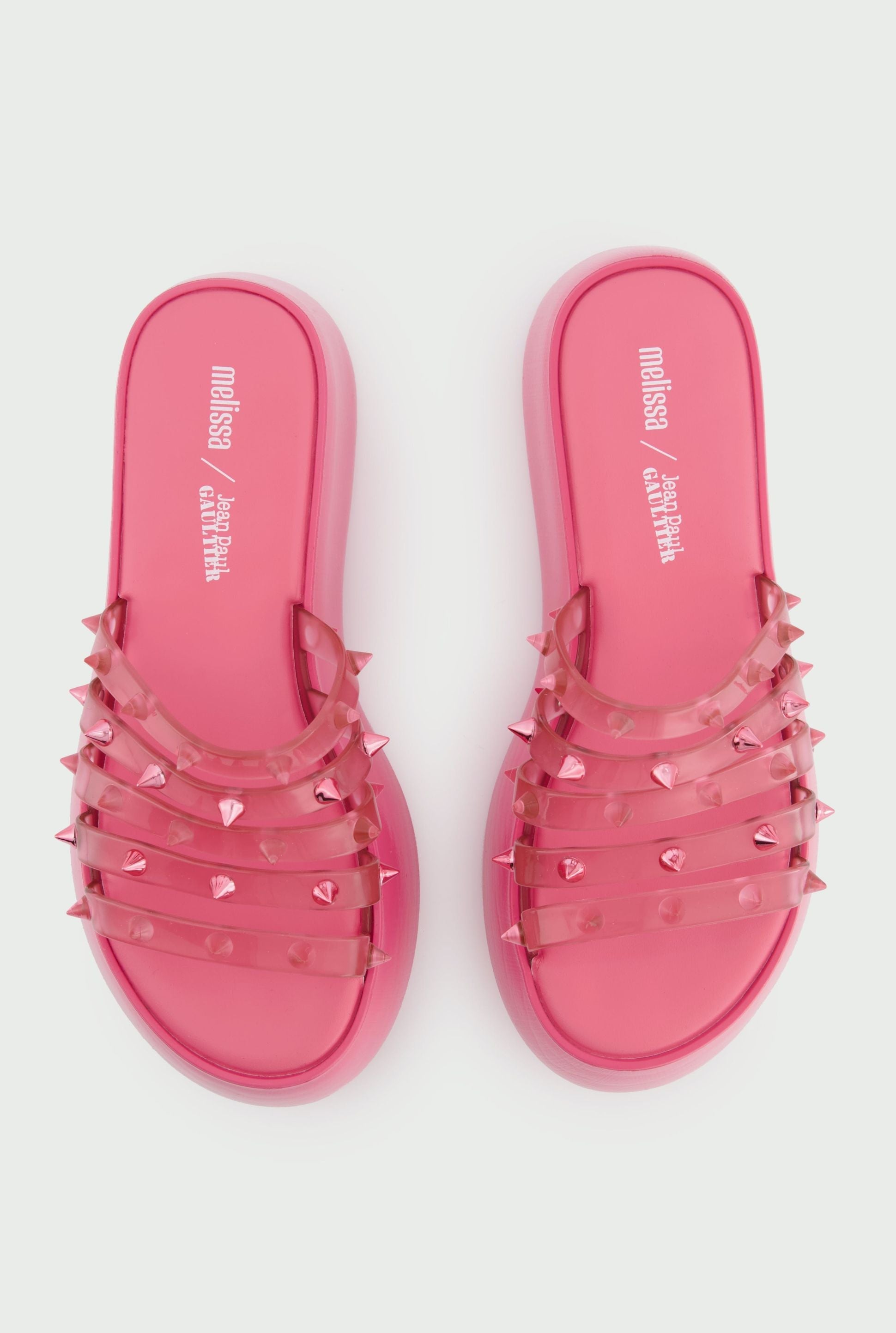 Mules à plateforme Flower JPG x Melissa 55 - Pink Shocking