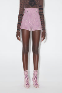 Short JPG x Knwls en denim - Lilac