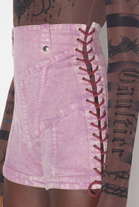 Short JPG x Knwls en denim - Lilac