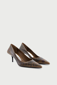Escarpins JPG x Jimmy Choo 60 en cuir - Brown & Black