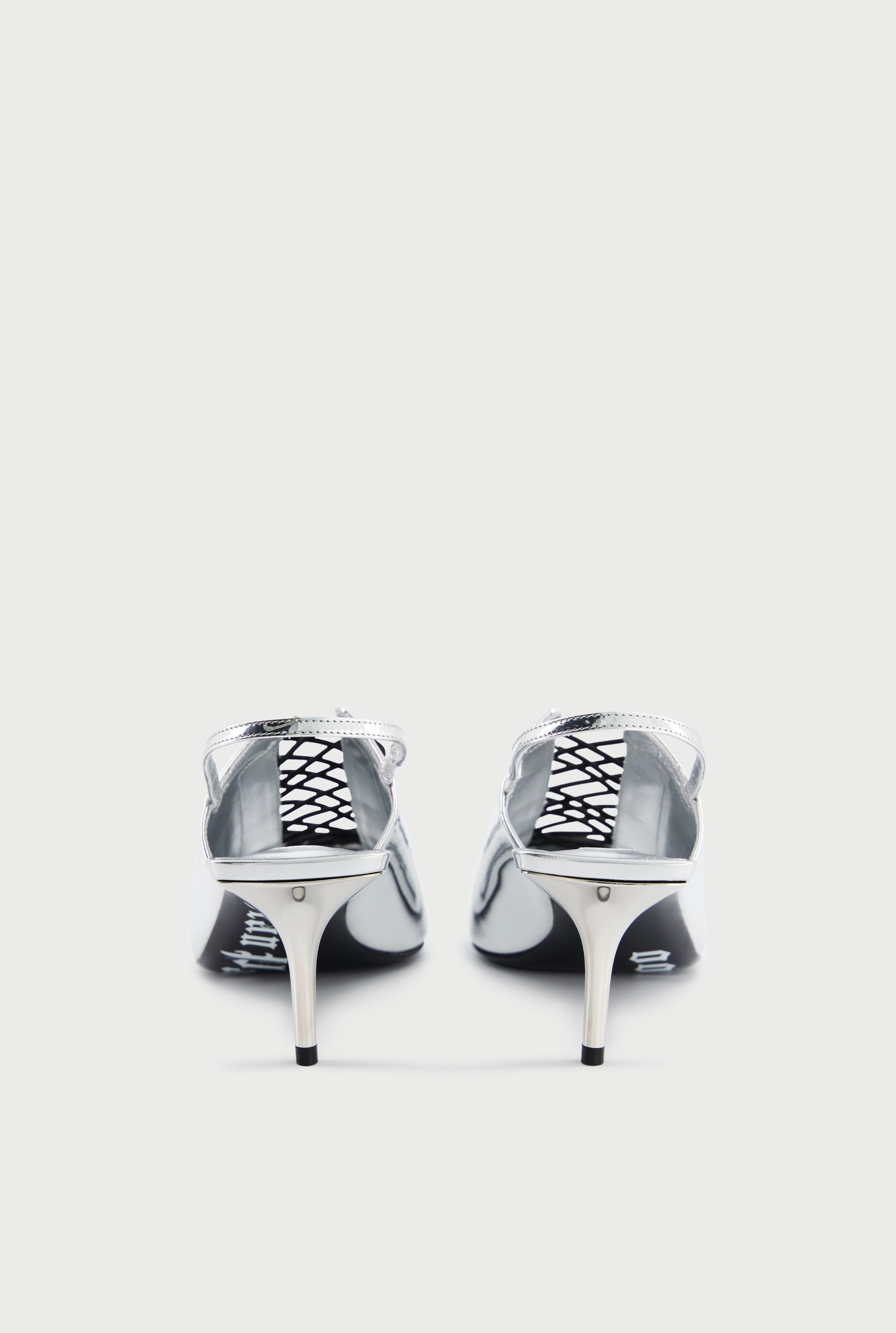 Escarpins JPG x Jimmy Choo 60 en cuir - Silver
