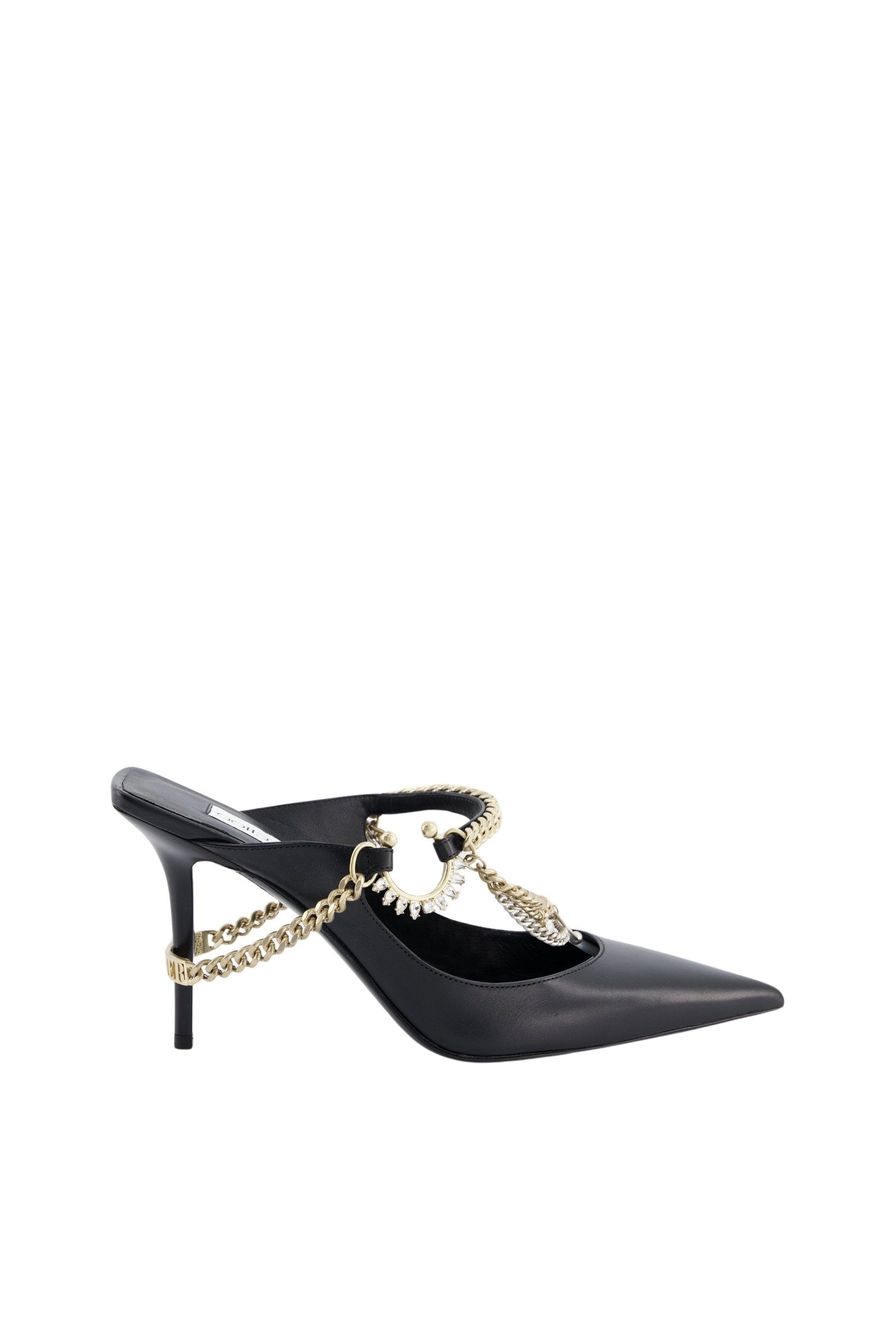 Mules JPG x Jimmy Choo 90 en cuir - Black