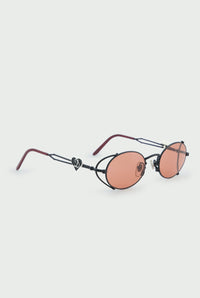 Lunettes de Soleil rondes - Black & Pourpre