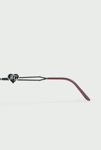 Lunettes de Soleil rondes - Black & Pourpre