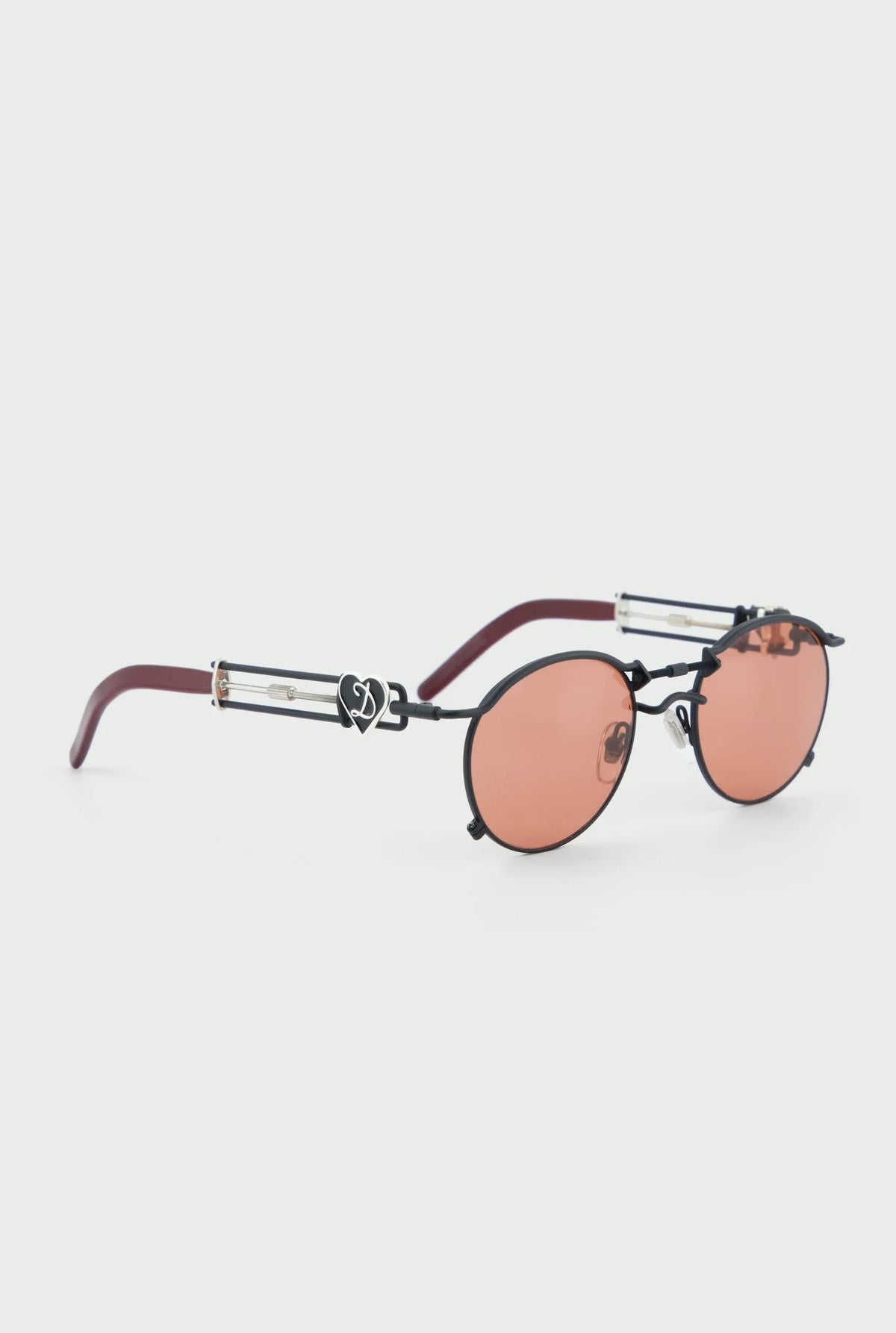 Lunettes de Soleil rondes - Black & Pourpre