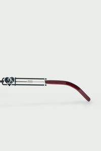 Lunettes de Soleil rondes - Black & Pourpre