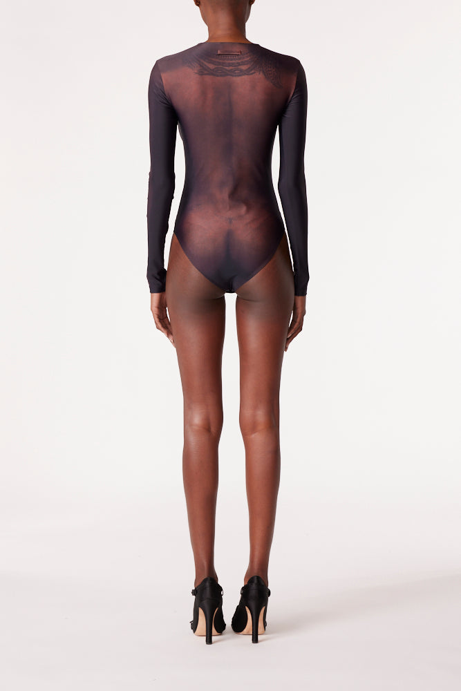 Body Tattoo imprimé - Dark Nude