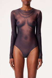 Body Tattoo imprimé - Dark Nude