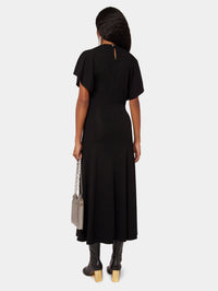 Robe longue drapé pression - Black