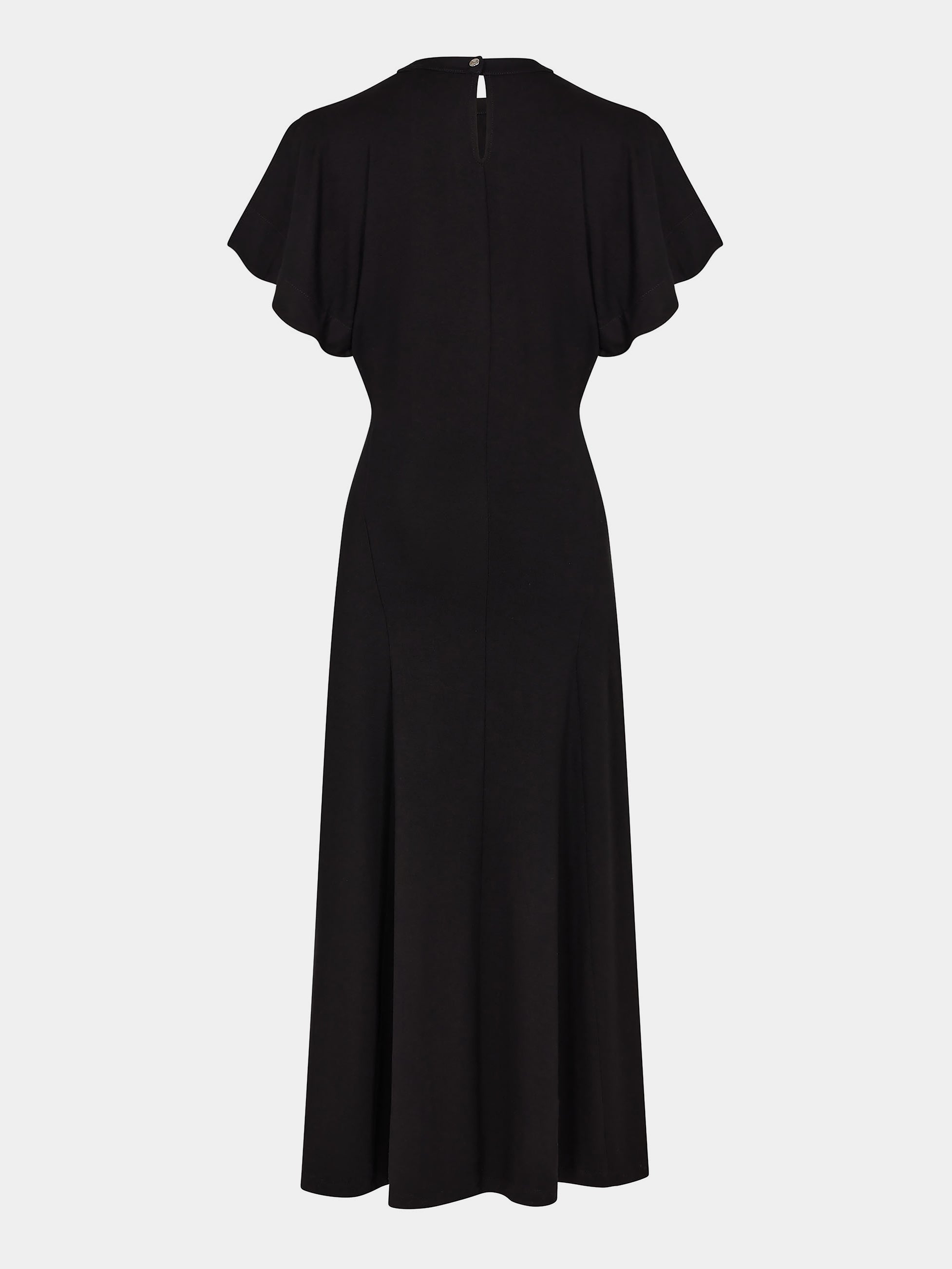 Robe longue drapé pression - Black