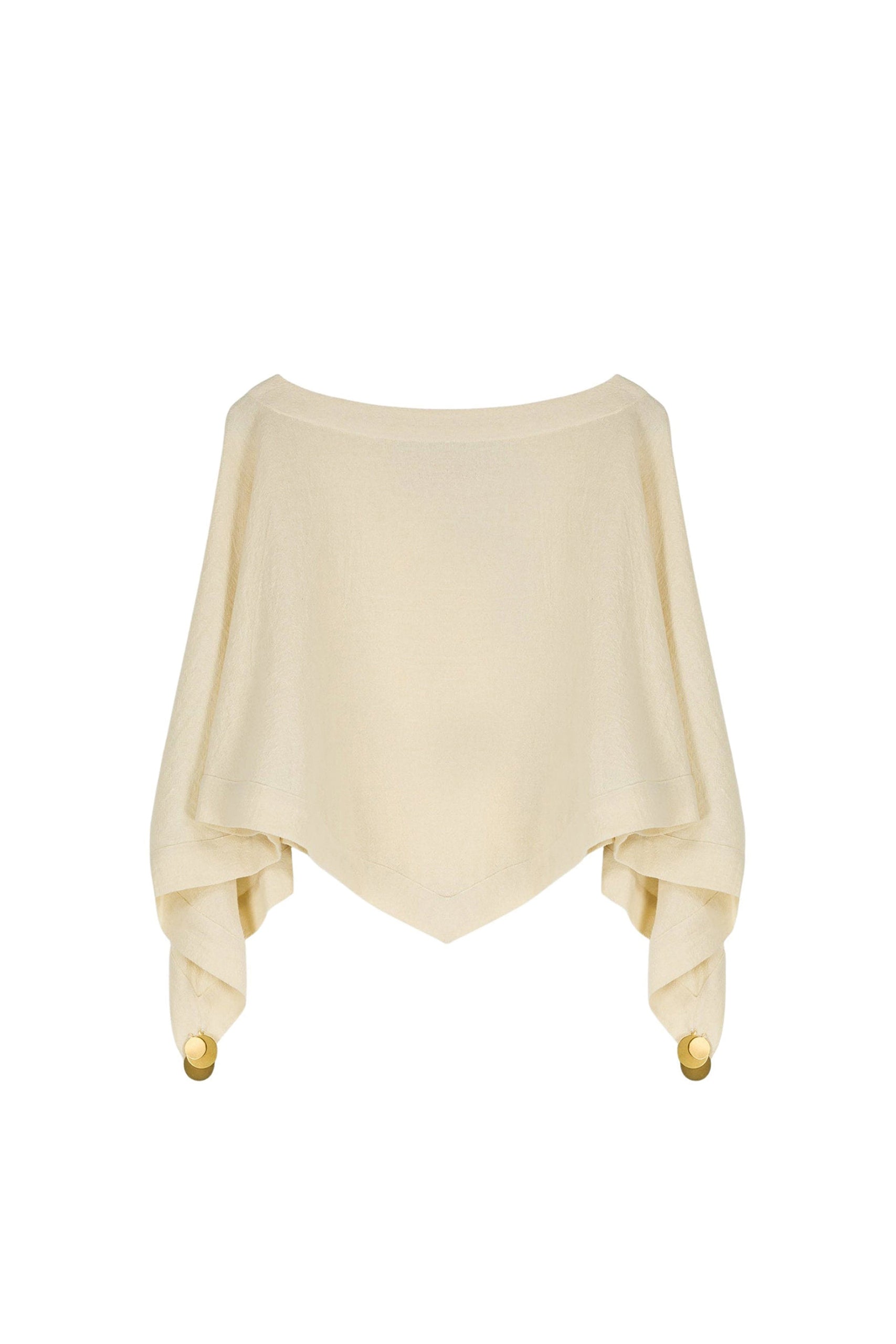 Poncho Poosh asymétrique en maille - Sand