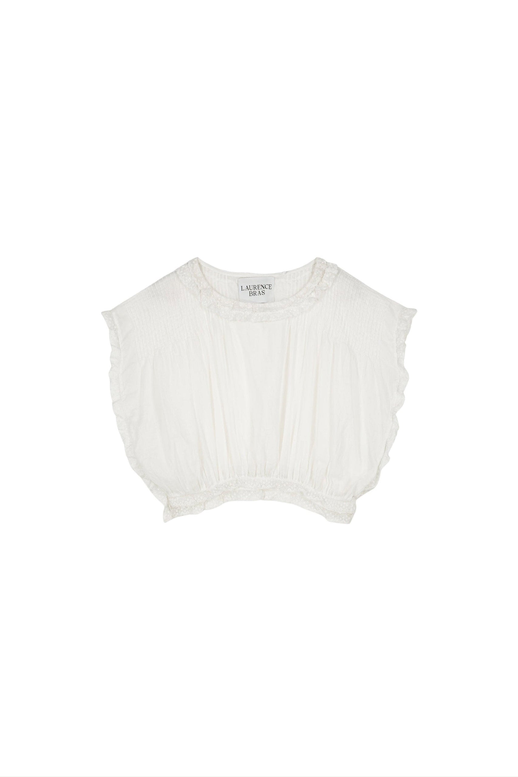 T-shirt court Candy drapé - White