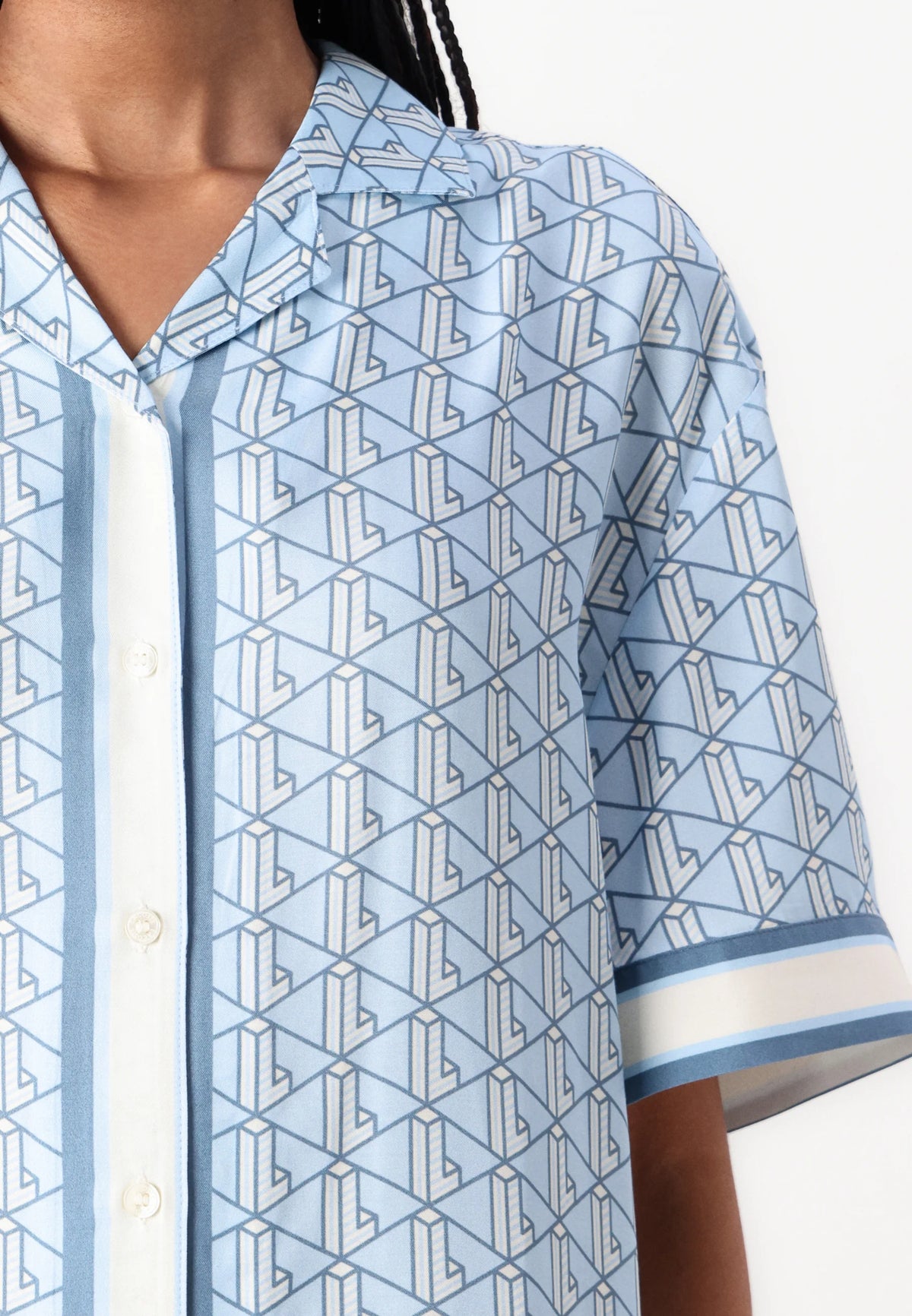 Chemise oversize imprimée monogramme - Panorama Cristalline