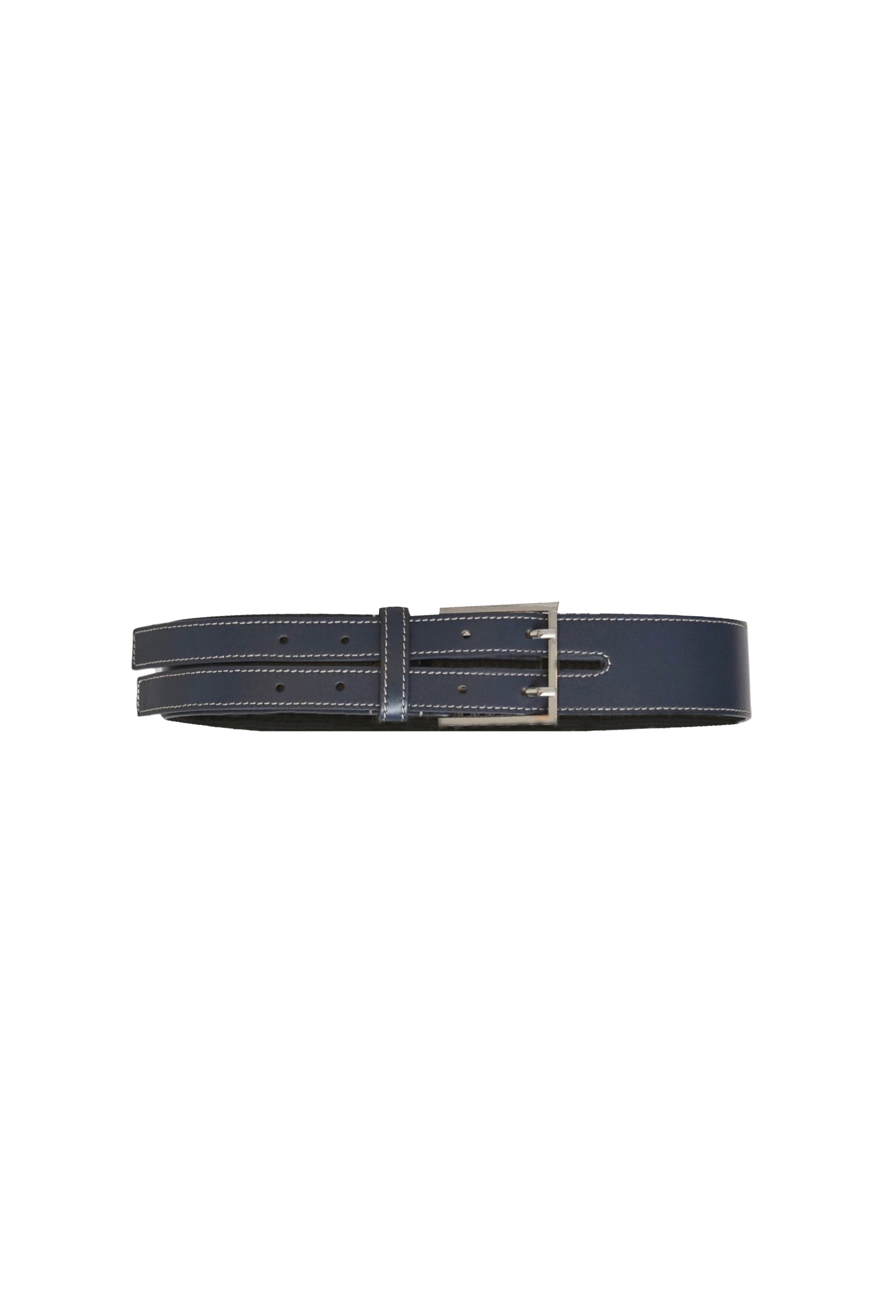Ceinture Harnais à double sangle en cuir - Navy