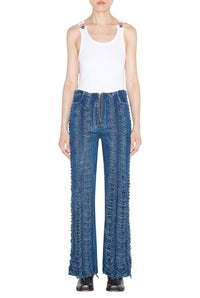 Pantalon à lacets en denim - Vintage Blue