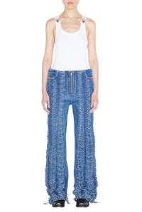 Pantalon à lacets en denim - Vintage Blue