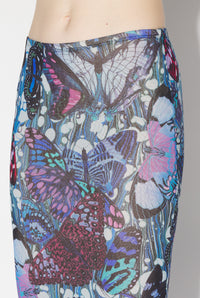 Jupe crayon Papillon - Blue & Multicolor