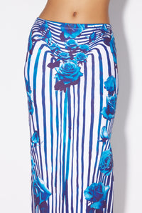 Jupe Body Morphing Flower - White & Navy & Aqua