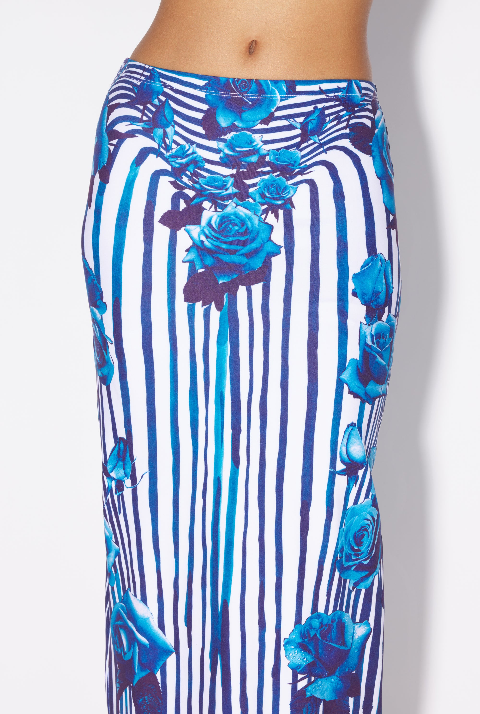 Jupe Body Morphing Flower - White & Navy & Aqua