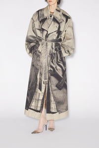 Trench-coat Trompe-l'Œil - Sand & Black