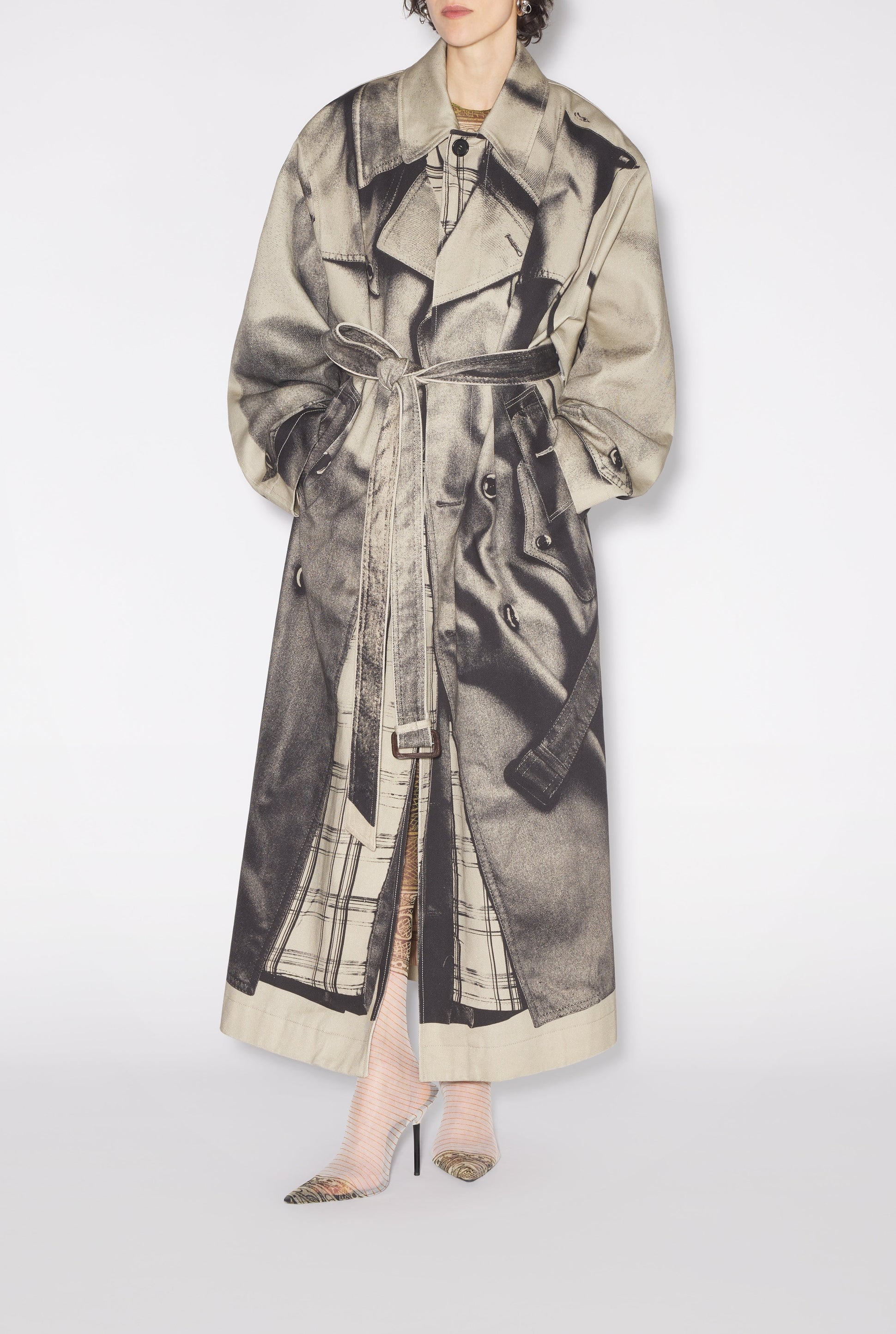 Trench-coat Trompe-l'Œil - Sand & Black