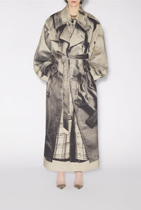 Trench-coat Trompe-l'Œil - Sand & Black