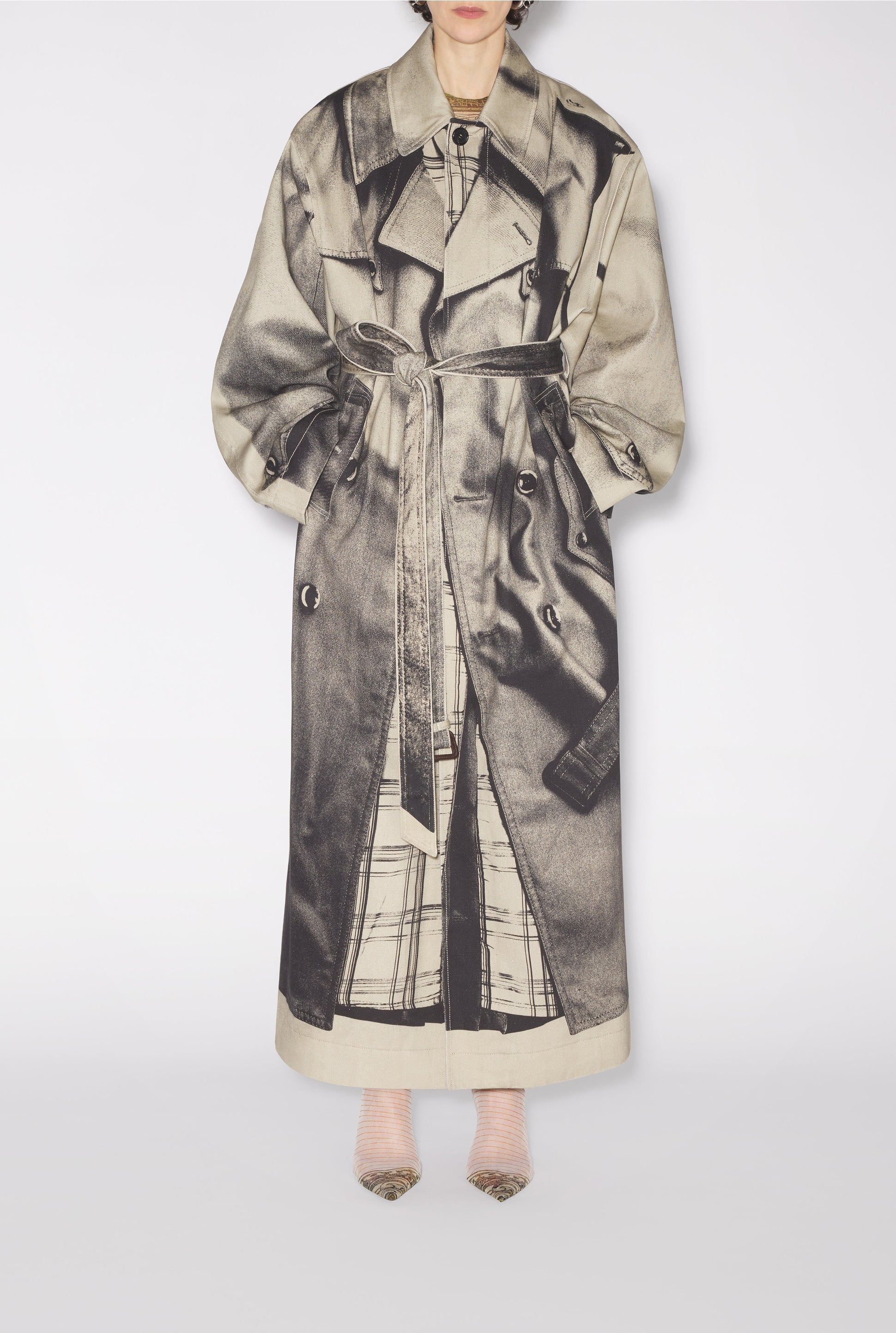 Trench-coat Trompe-l'Œil - Sand & Black