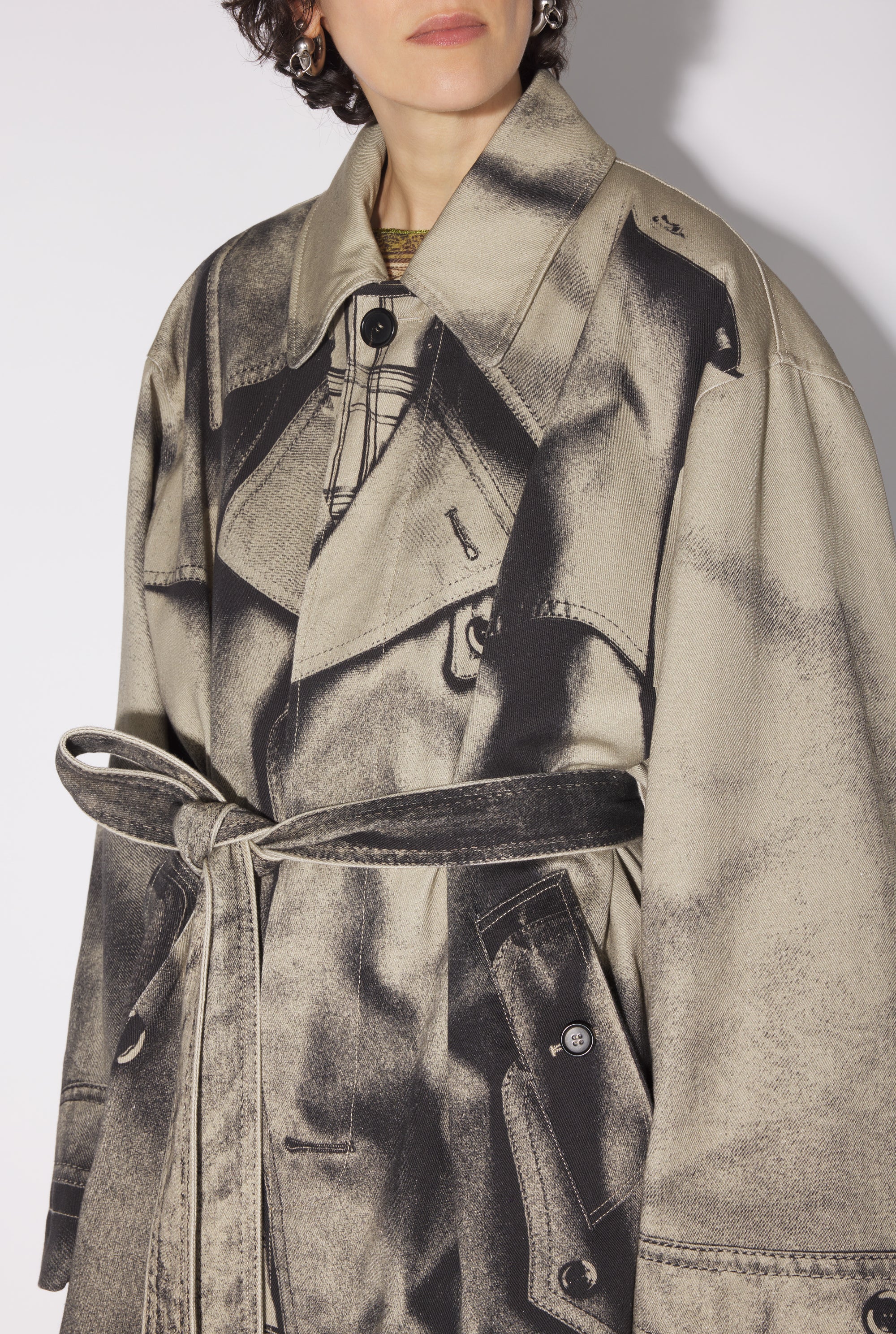 Trench-coat Trompe-l'Œil - Sand & Black