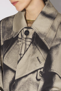Trench-coat Trompe-l'Œil - Sand & Black