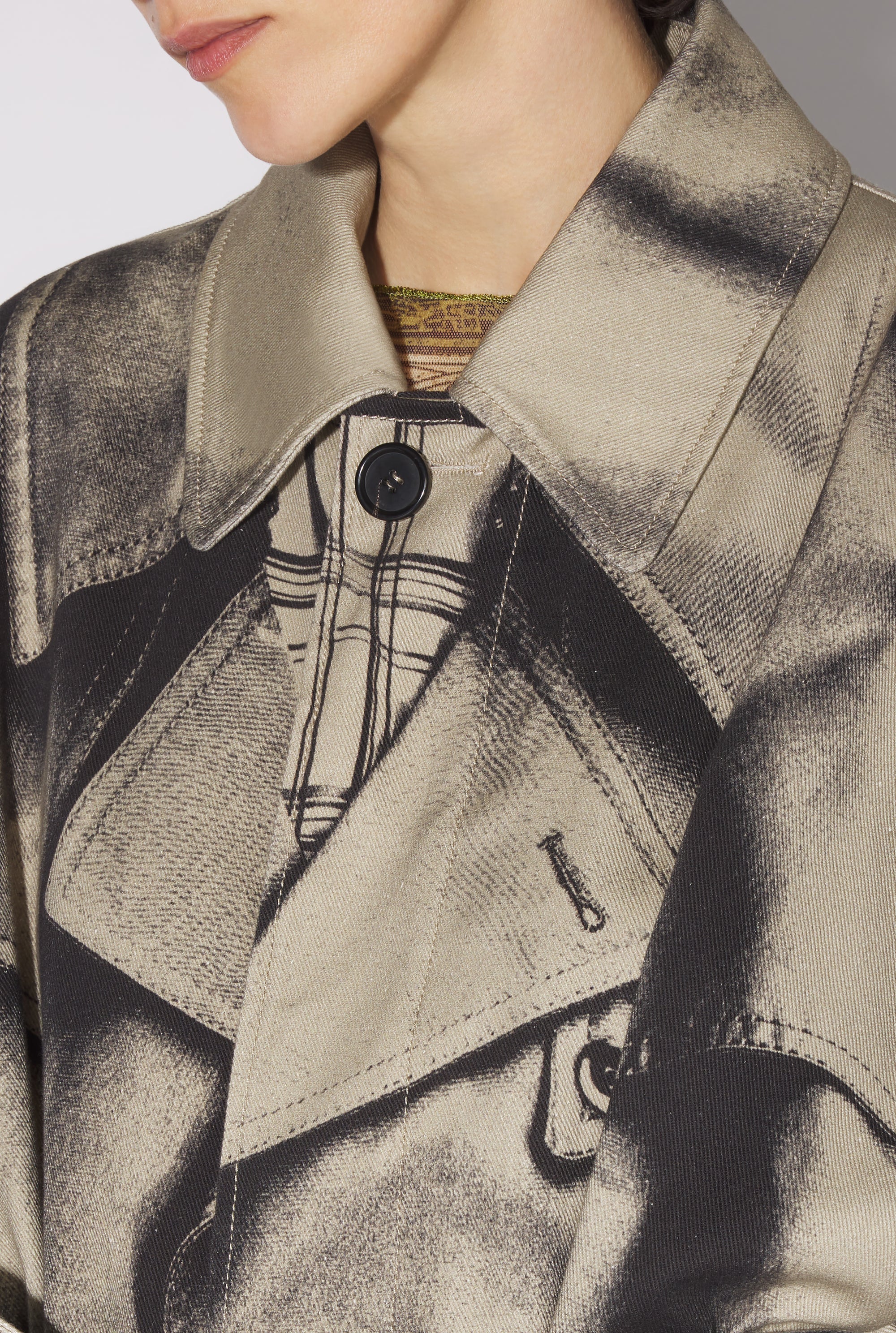 Trench-coat Trompe-l'Œil - Sand & Black