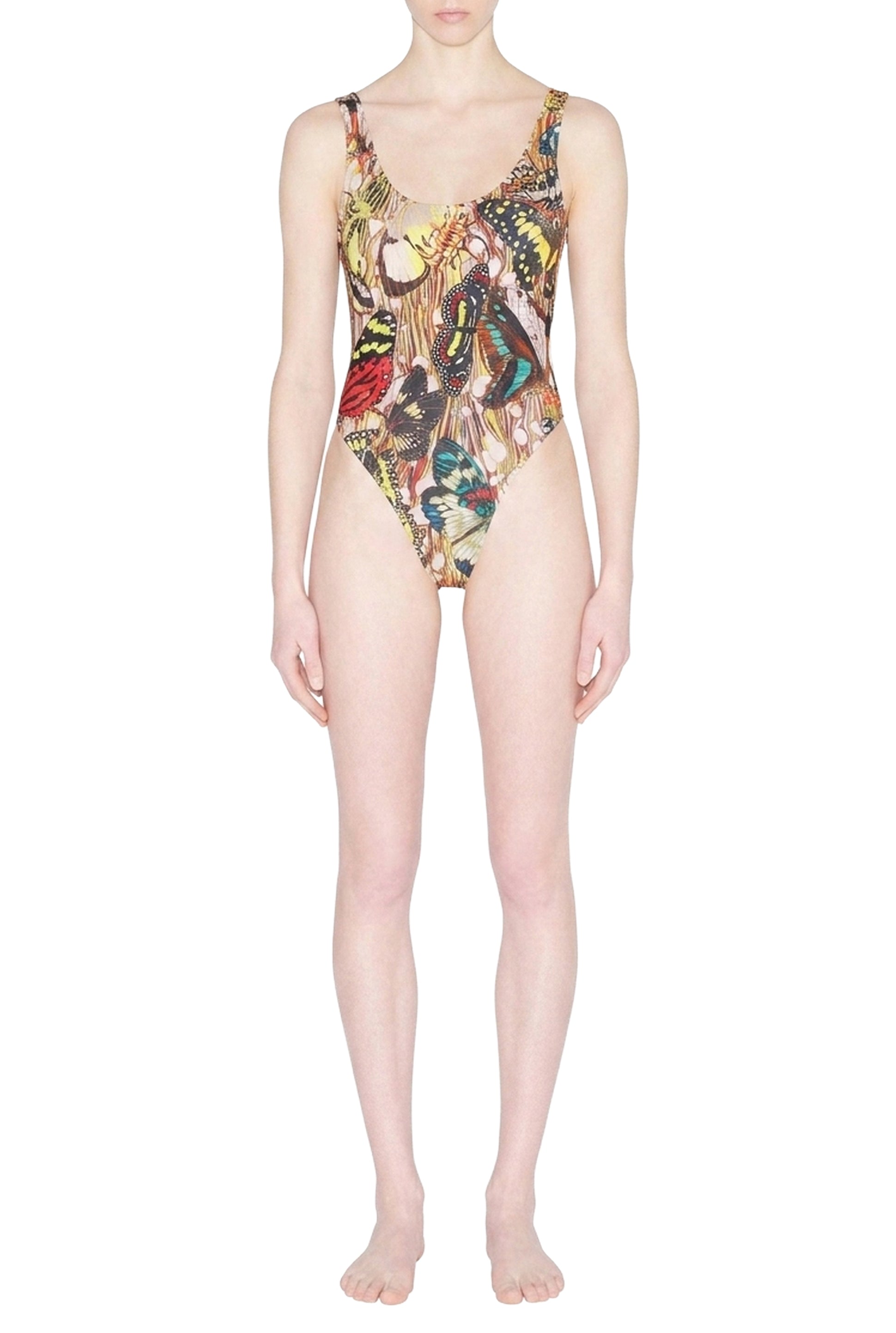 Maillot une pièce Papillon - Yellow & Multicolor