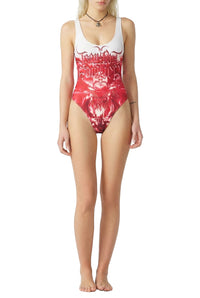 Maillot une pièce imprimé - White & Red