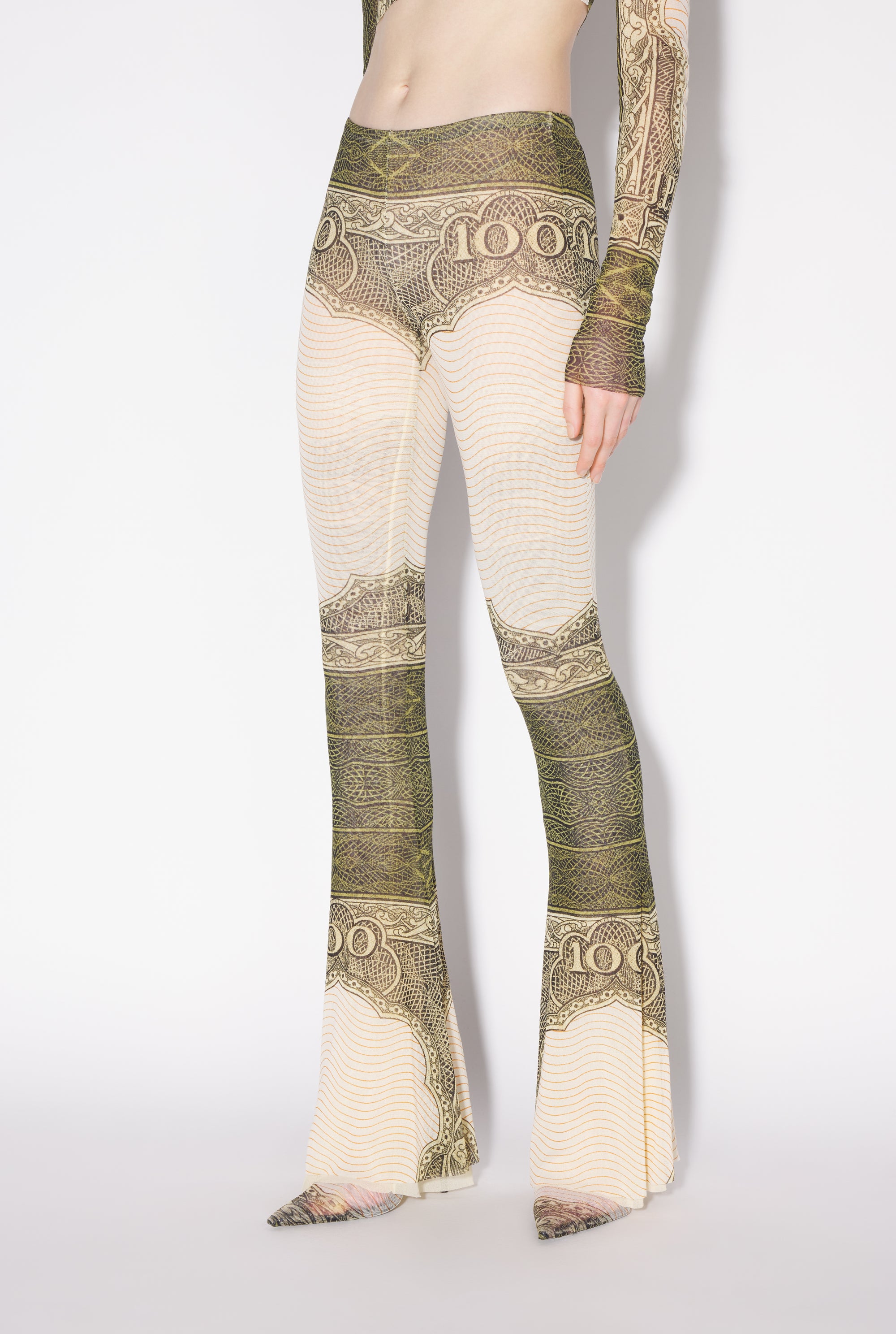 Pantalon imprimé Cartouche - Green & Écru & Black